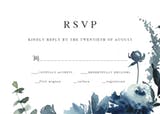 Indigo Flowers - RSVP card